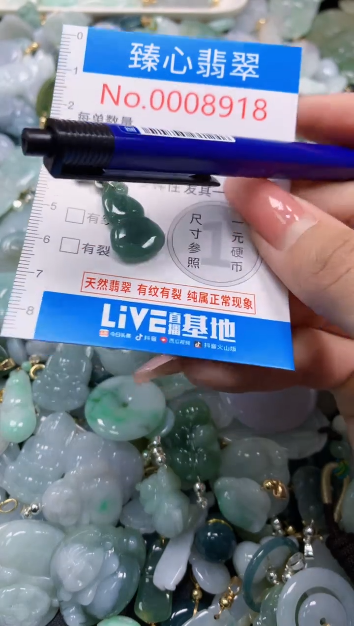 翡翠未镶嵌颈饰8918