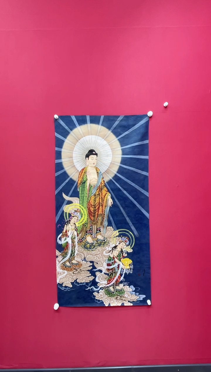 【闪购商品】国画吴-荣宝原作绢丝人物/无框/W带荣宝书