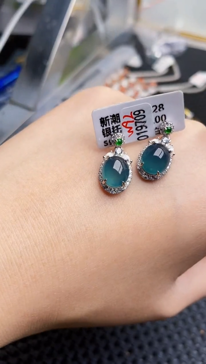 银S925镶嵌戒指翡翠2539
