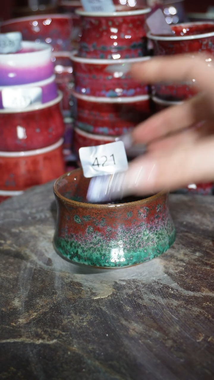 摆件陶精品窑变钧瓷茶器