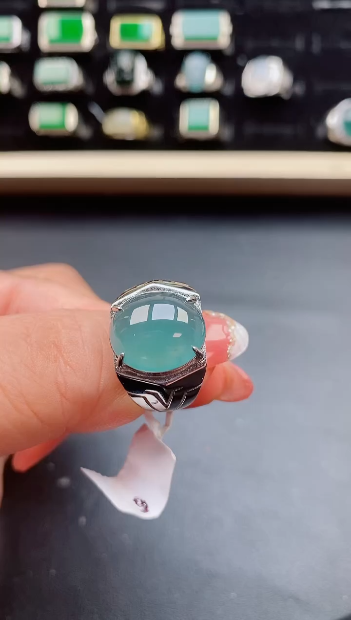 【闪购商品】翡翠戒指银S925镶嵌058050