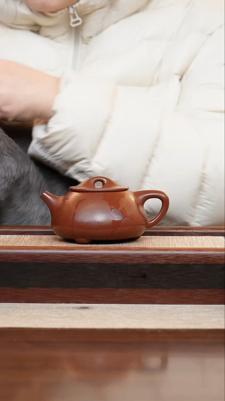 全手工紫泥景舟石瓢240cc宜兴紫砂壶