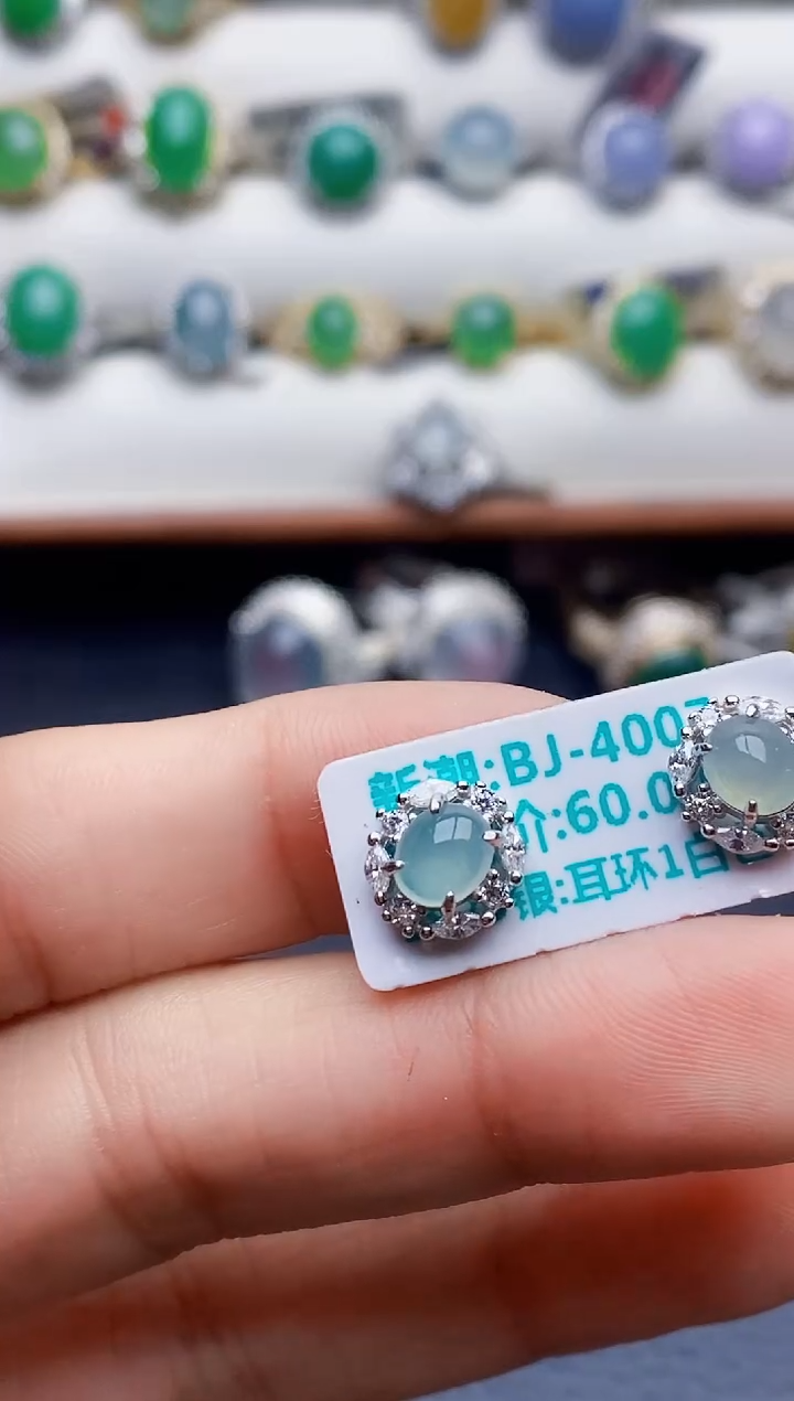 银S925镶嵌戒指翡翠2280