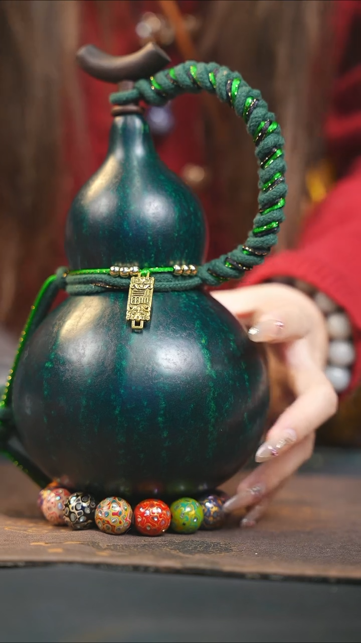 【闪购商品】WJ217大漆酒葫芦不包手串及旋转底座