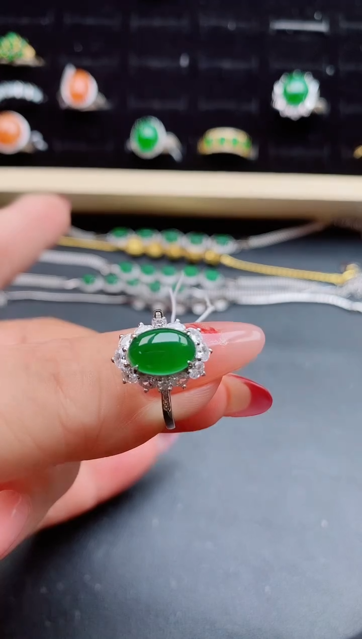 【闪购商品】翡翠戒指银S925镶嵌21321321