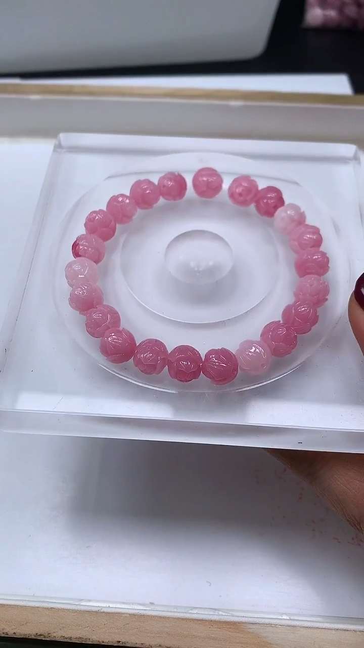 未镶嵌散珠拼合珍珠（马贝珠））D346 紫贝莲花珠9+mm10个9.9元