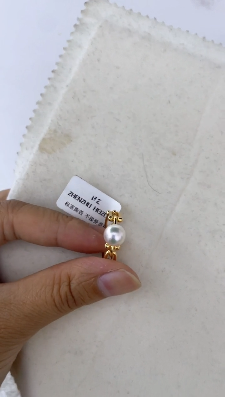 海水珍珠戒指银S925镶嵌戒指