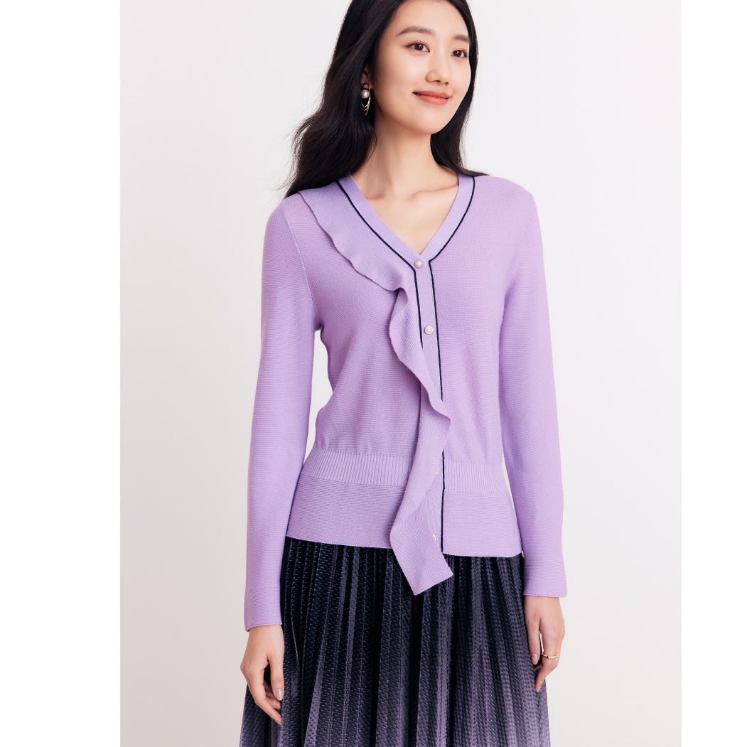 珂莱蒂尔【新年系列】圣诞氛围感新款百搭优雅针织衫KZ02948/KZ0296