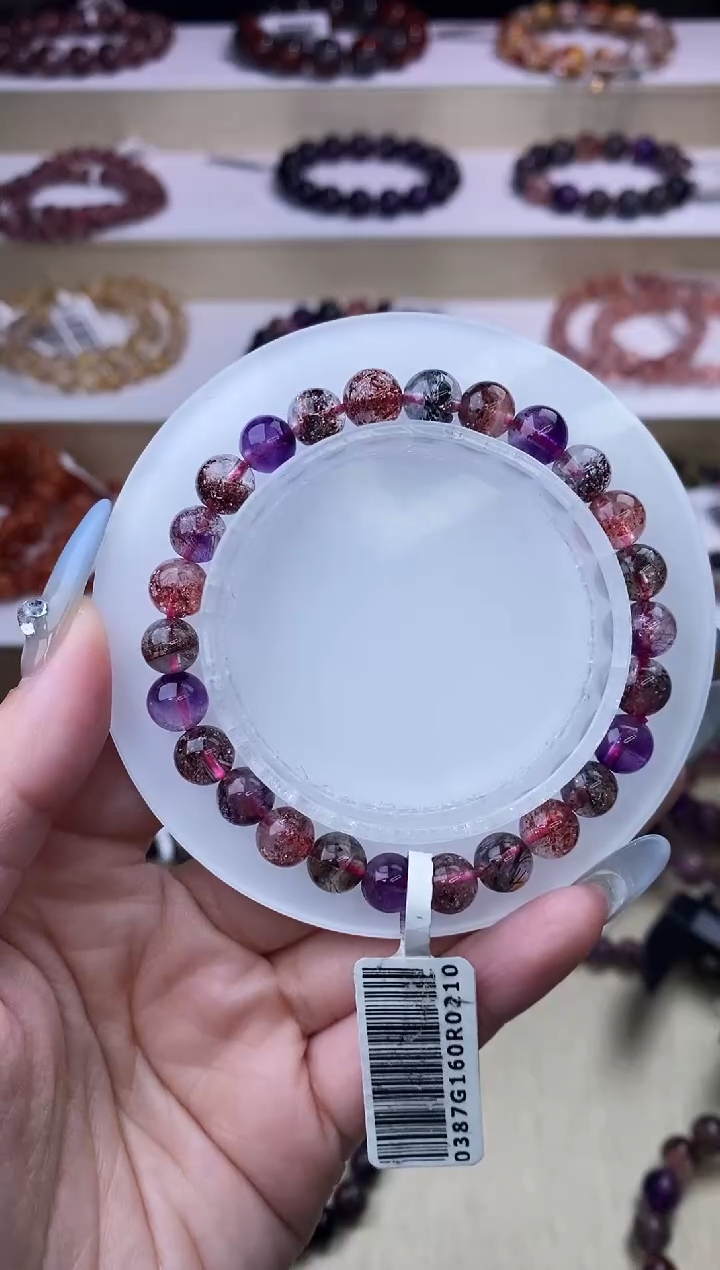 【闪购商品】水晶手链未镶嵌黑加仑超七单圈7m+