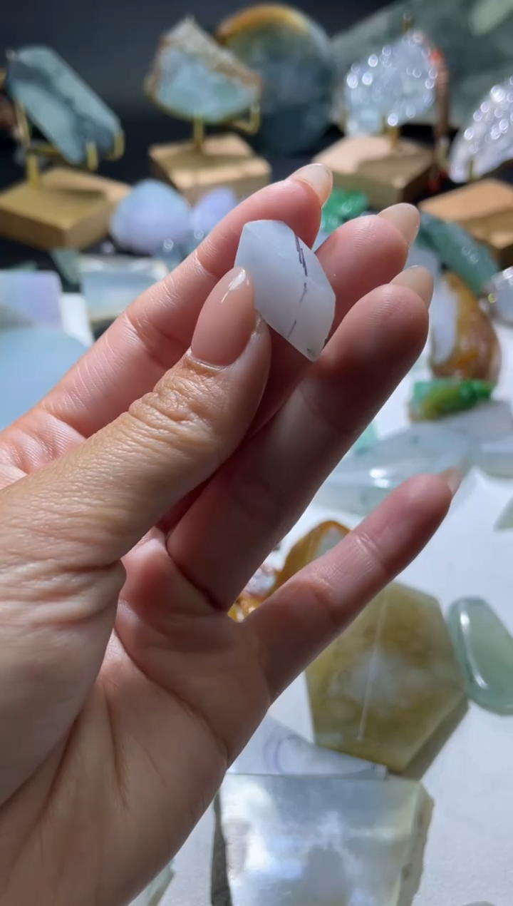 未镶嵌翡翠耳饰材料