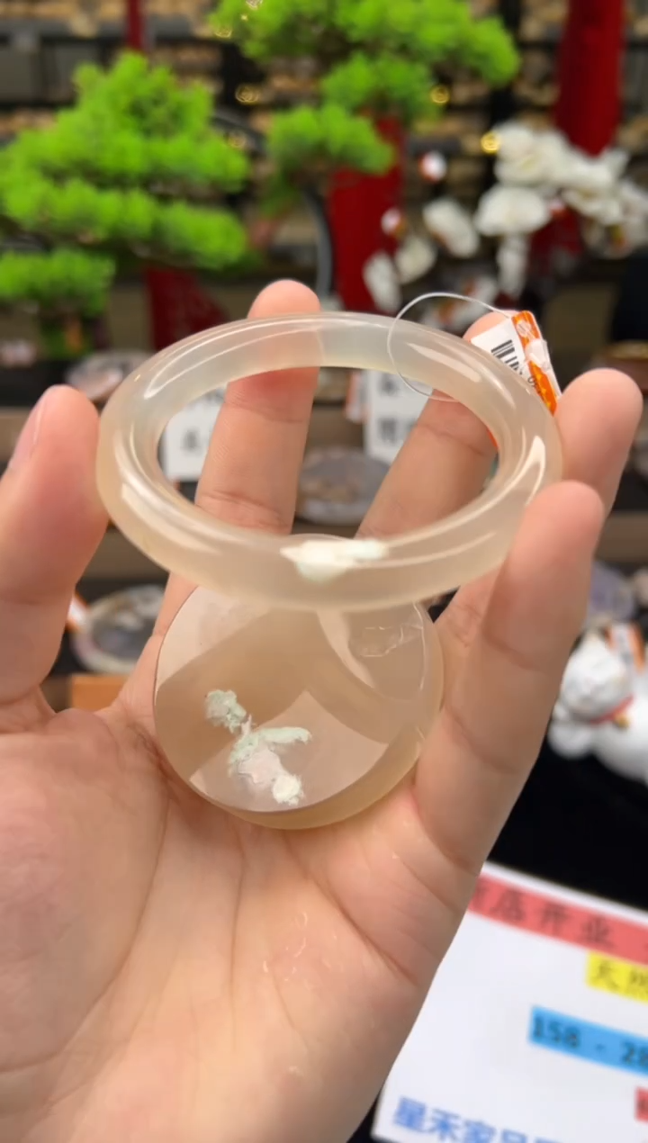 【闪购商品】石英质玉未镶嵌手镯56圈口（赠送镯心）21130