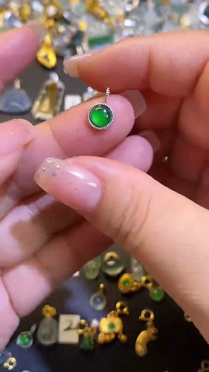 【闪购商品】翡翠吊坠(不含链)银S925镶嵌1