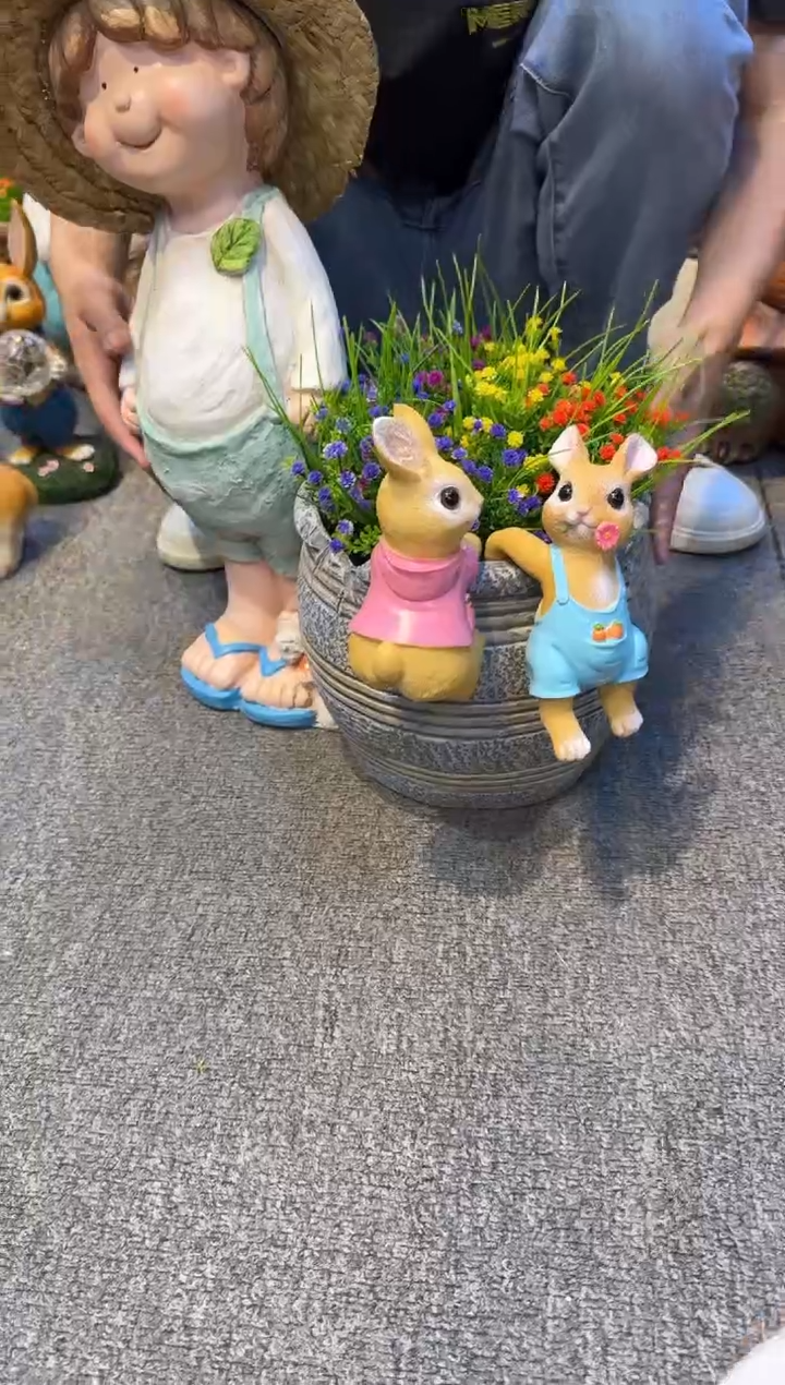 无花朵花园庭院摆件&00&兔子