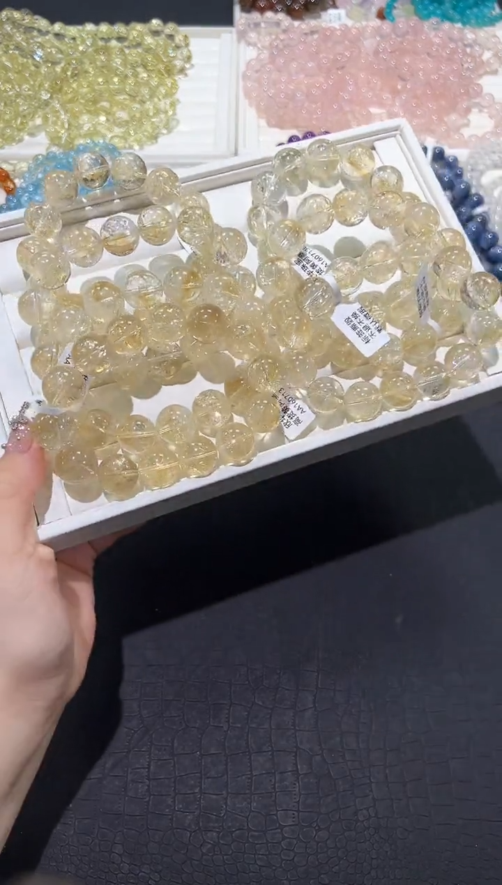 水晶手链未镶嵌7l多样性发其一【1条】默认微瑕16mm