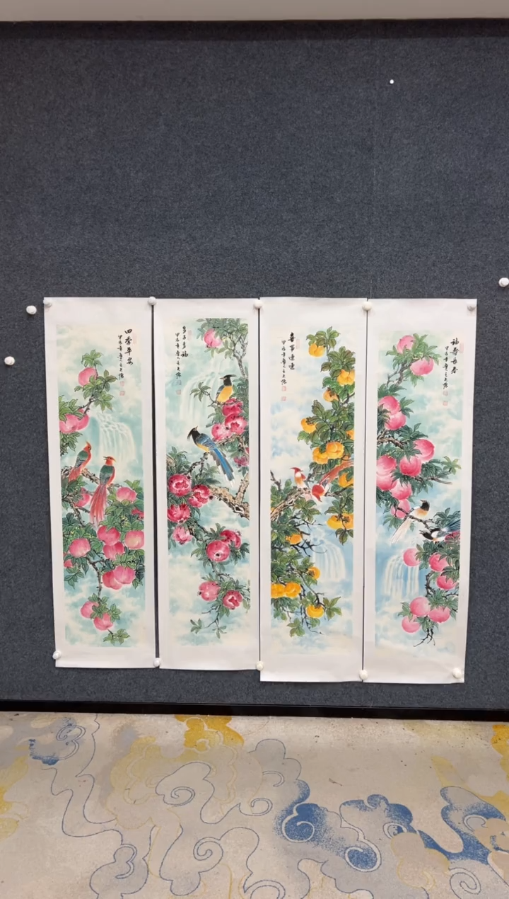 【闪购商品】国画2.10-王夫怀-四条屏-039