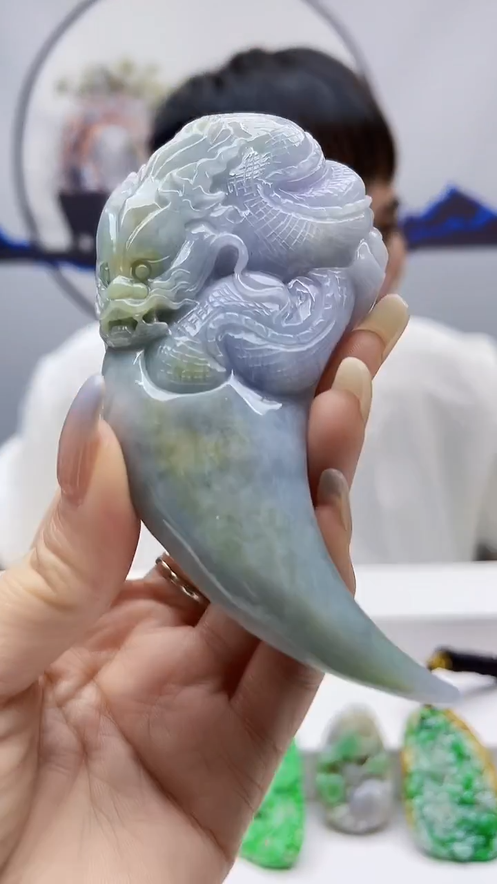 未镶嵌定制翡翠毛货挂件47