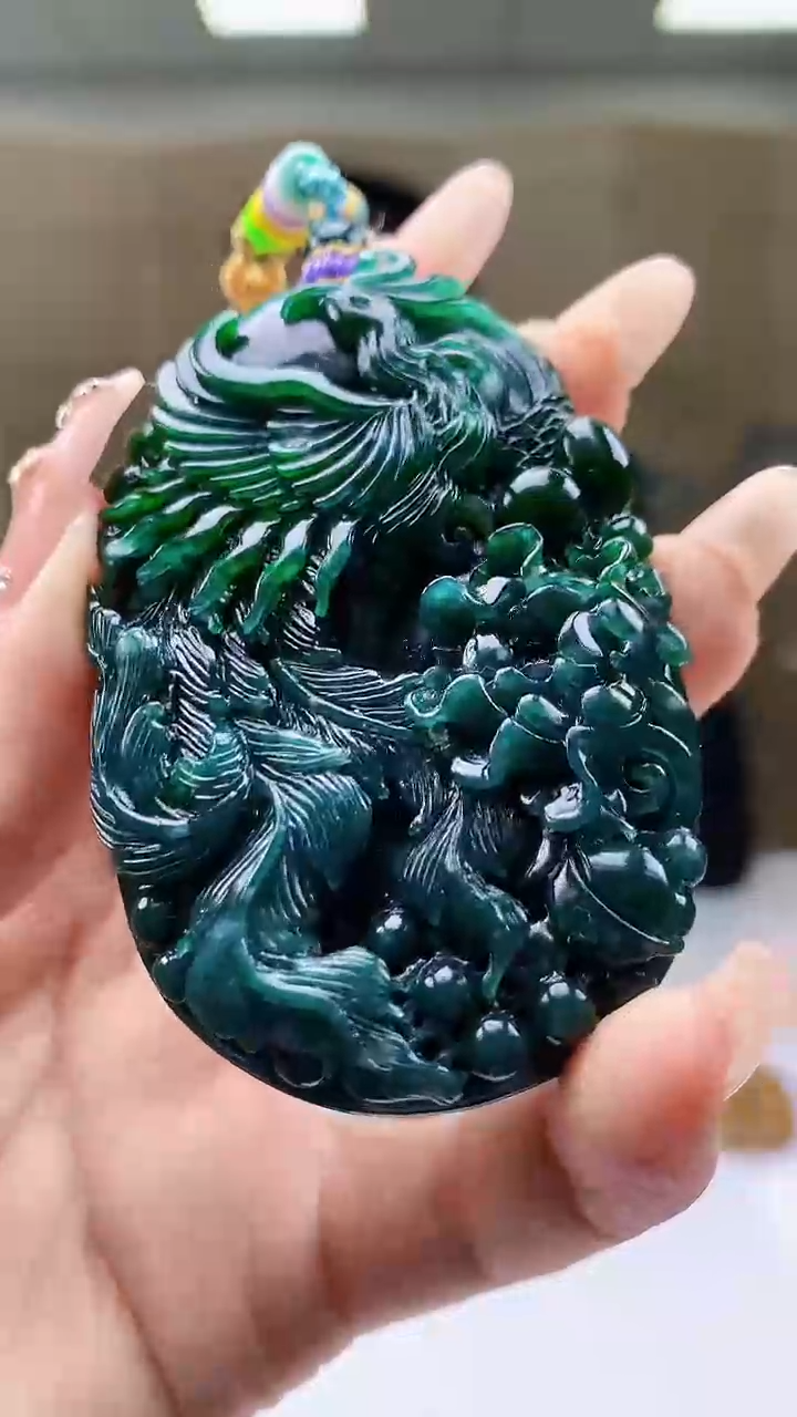 【闪购商品】定制翡翠未镶嵌4812ty-毛货挂件赠珠链