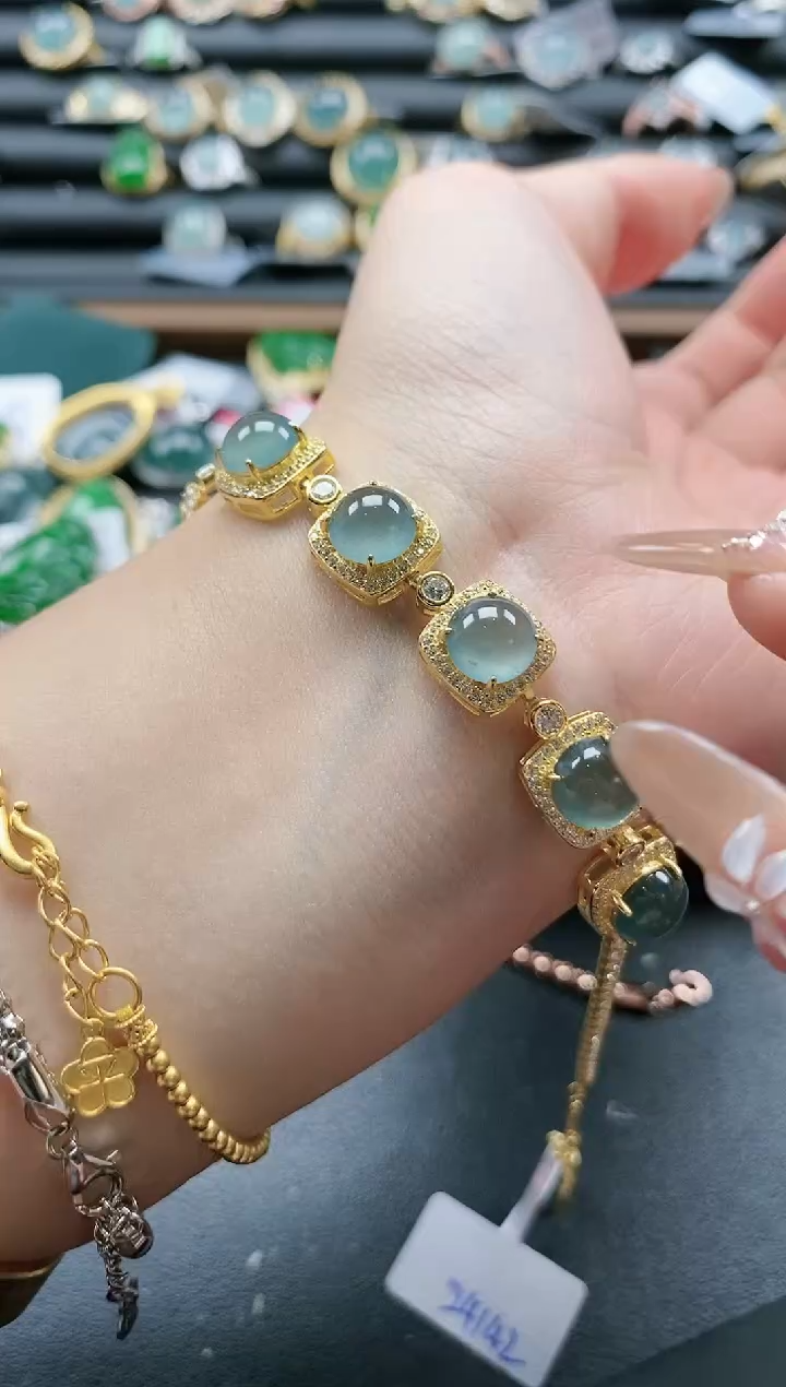 【闪购商品】翡翠戒指银S925镶嵌5151-2