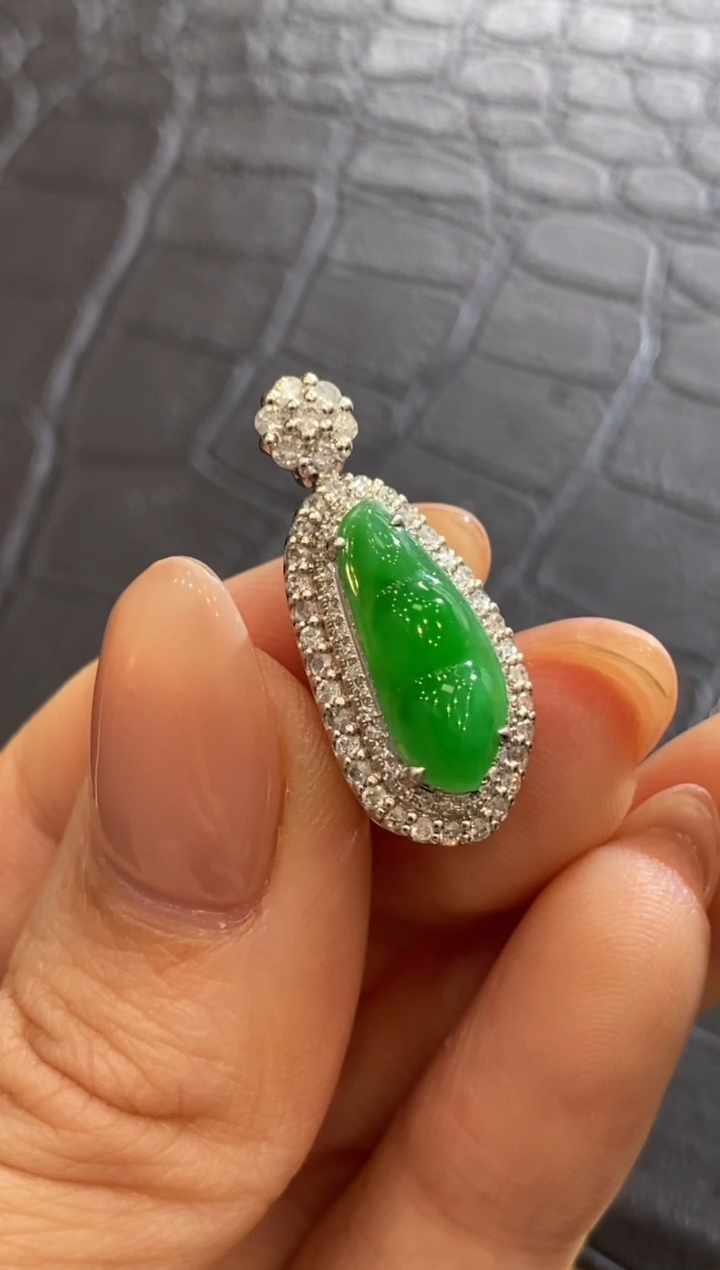 【闪购商品】翡翠颈饰18K金镶嵌收到货48小时鉴赏期（超时不退不换）