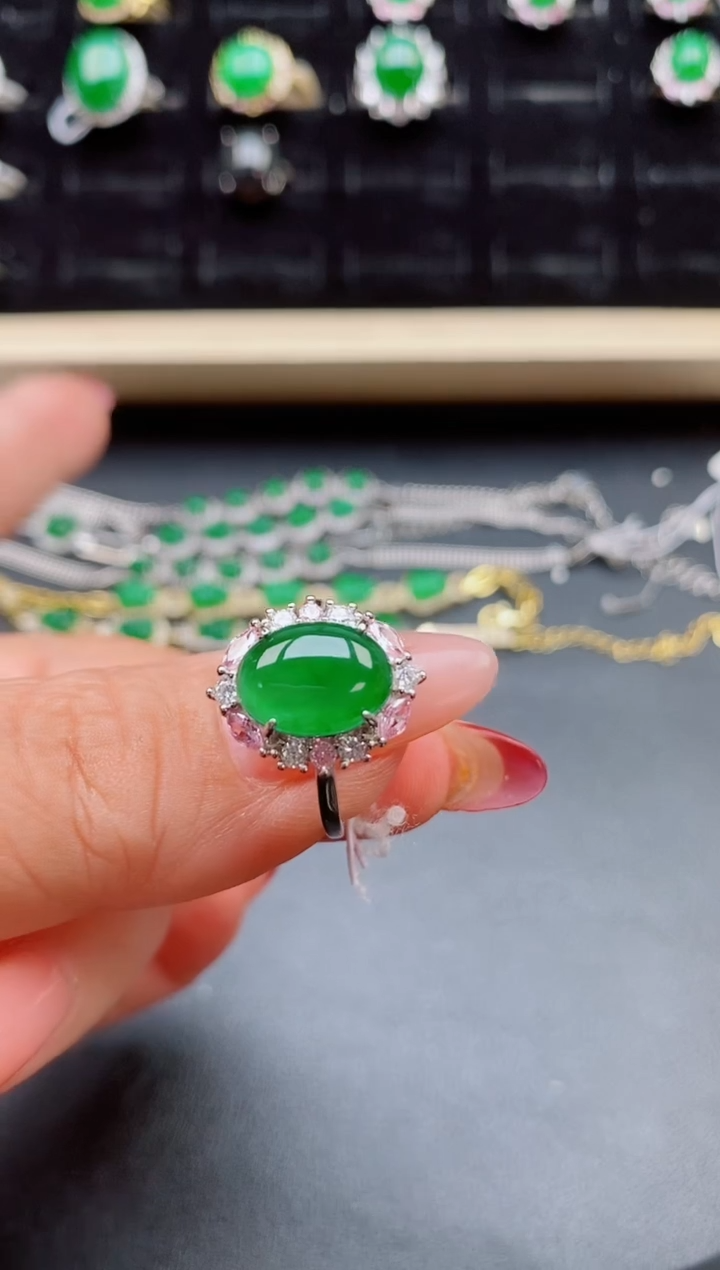 【闪购商品】翡翠戒指银S925镶嵌321321