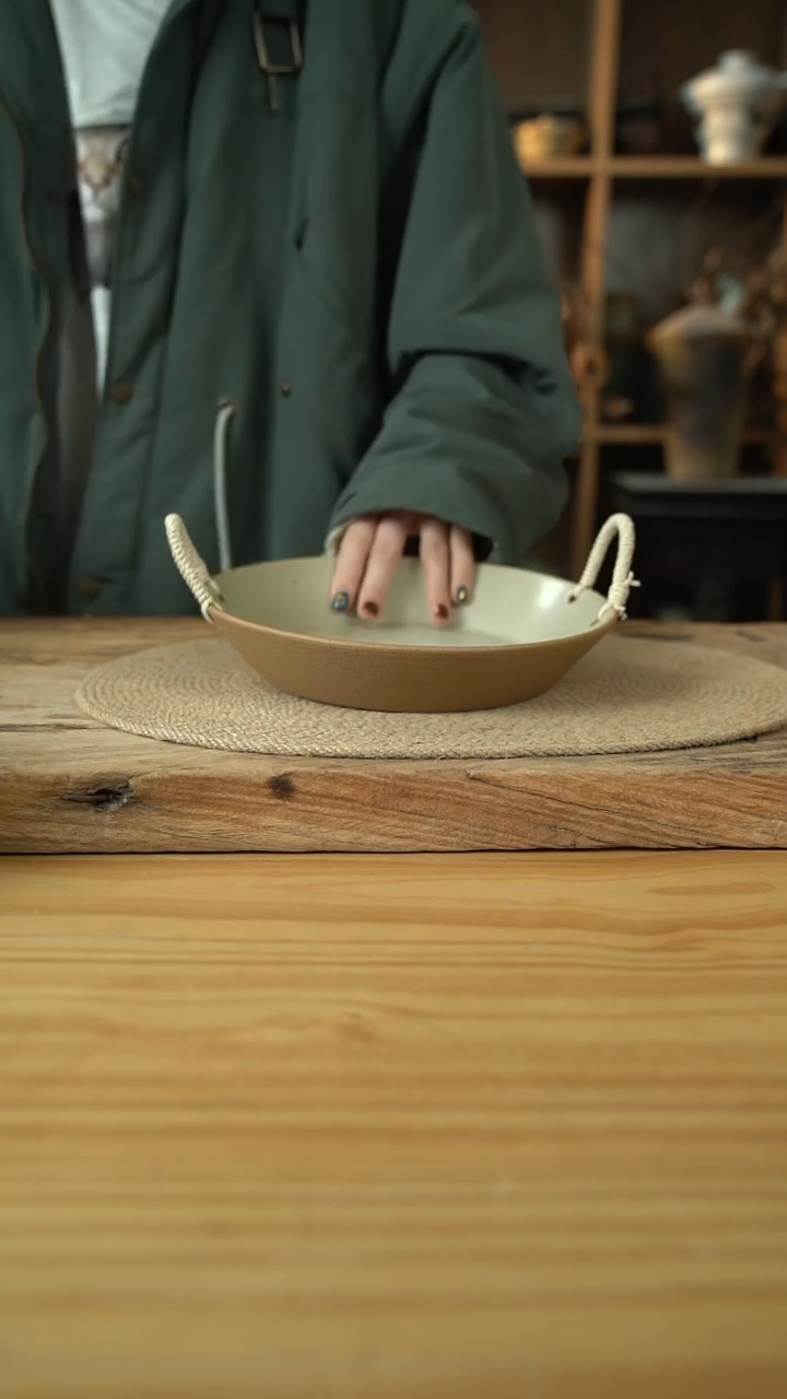 奶奶系列的9英寸麻绳盘1个