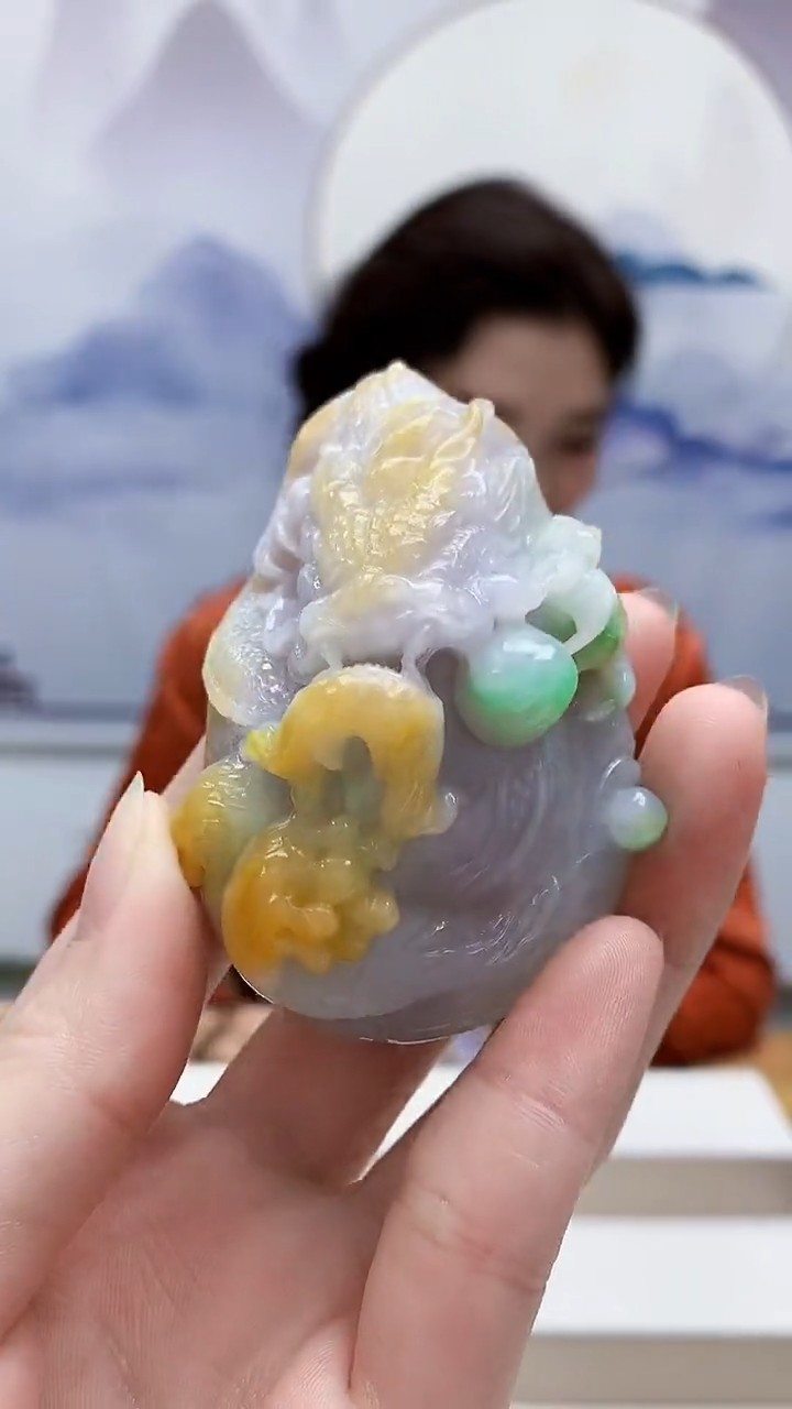 未镶嵌定制翡翠4829ry-毛货挂件142