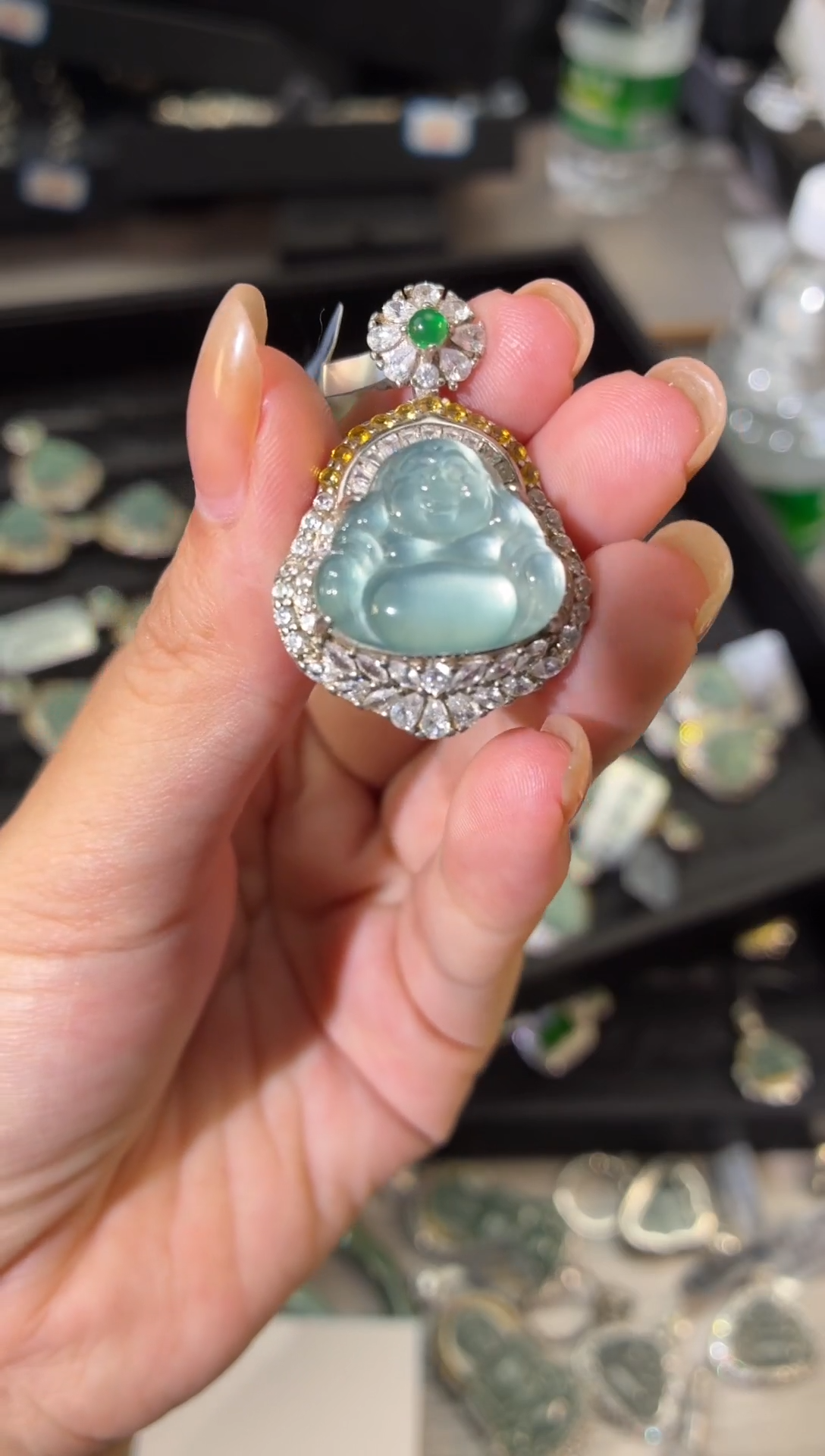 定制翡翠银S925镶嵌多样性发货