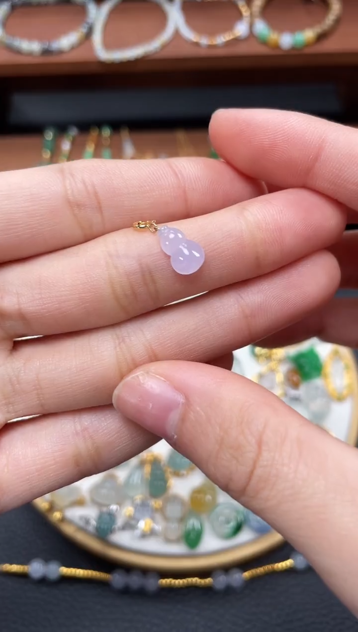 【闪购商品】翡翠吊坠(不含链)18K金镶嵌一个   JK718