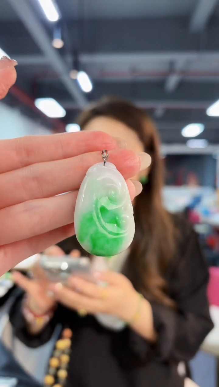 【闪购商品】翡翠颈饰18K金镶嵌缅料A货/支持复检/一件