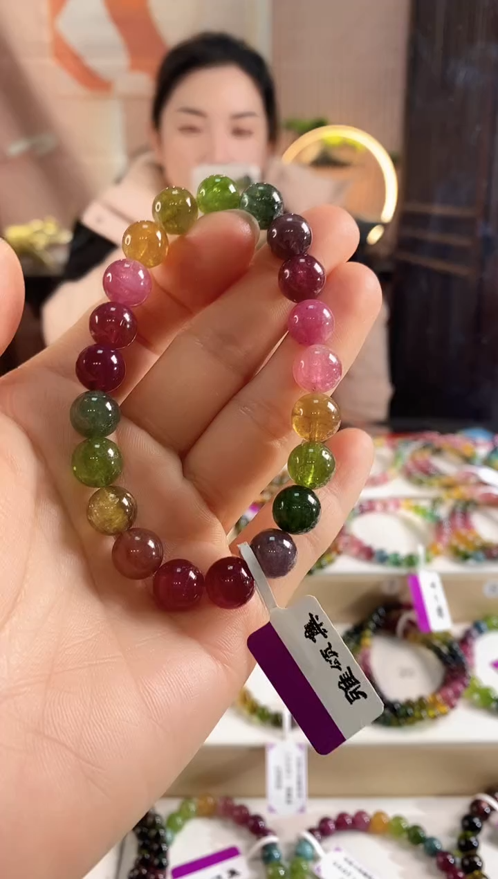 未镶嵌手链碧玺G2322素圈颜色微差