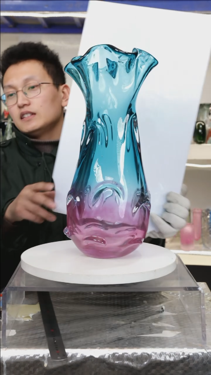 【闪购商品】琉璃【幻彩】高40精品琉璃正常手工痕迹