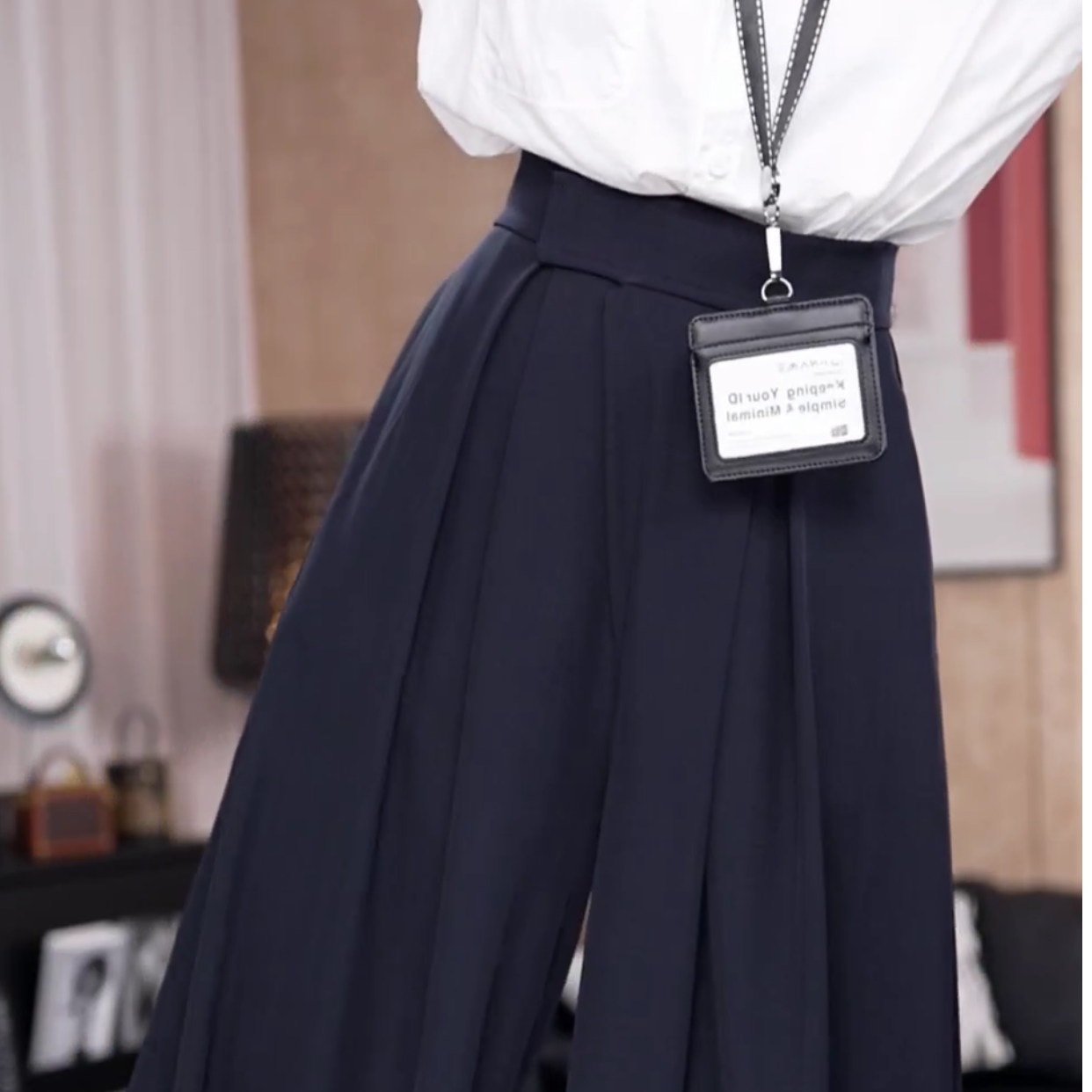 夏季款新款魔术贴腰头时尚百搭裤 16537-1