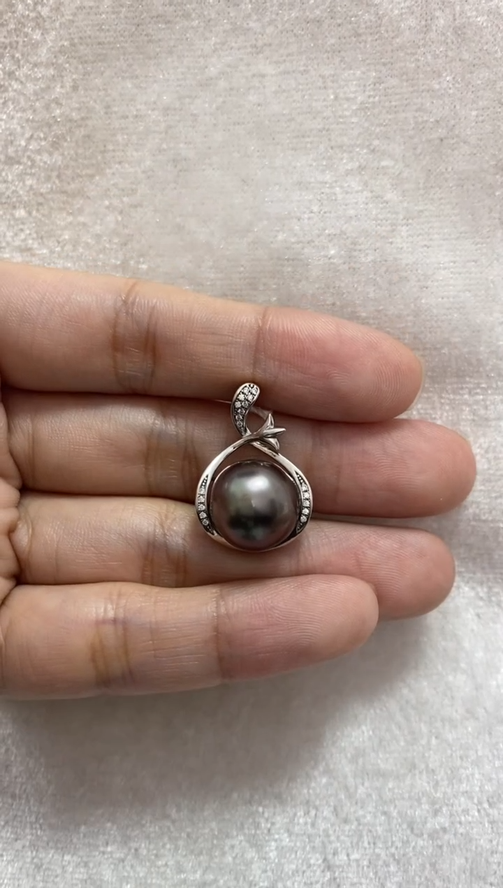 【闪购商品】海水珍珠吊坠(赠链)银S925镶嵌13-14mm
