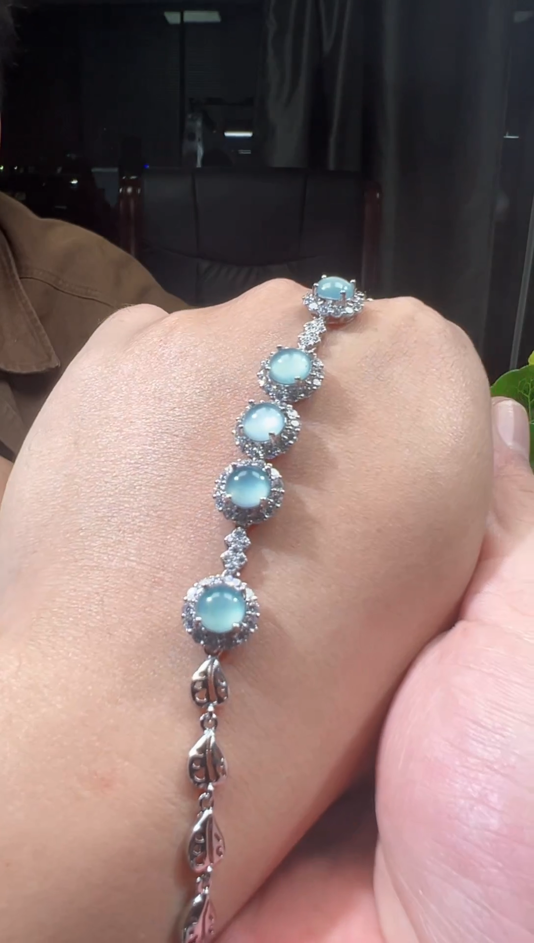 【闪购商品】翡翠手链银S925镶嵌天然翡翠（多样性发）手链