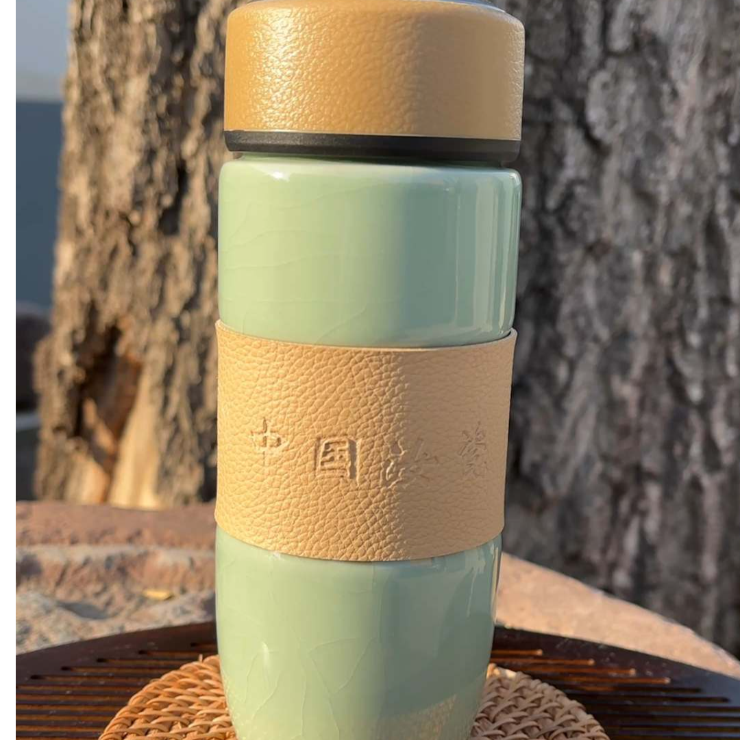 全品保温杯 豆青釉色300cc
