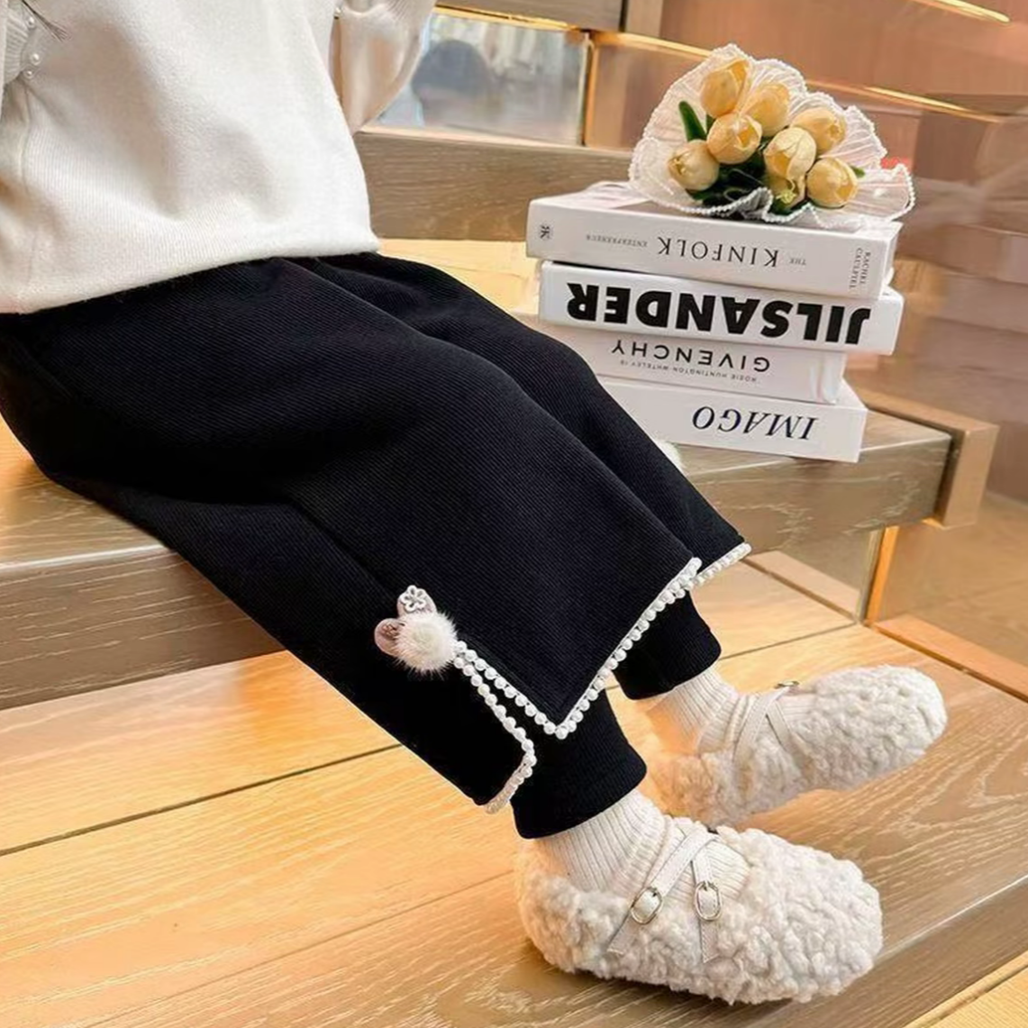 K1Z-儿童假两件双层保暖休闲裤子