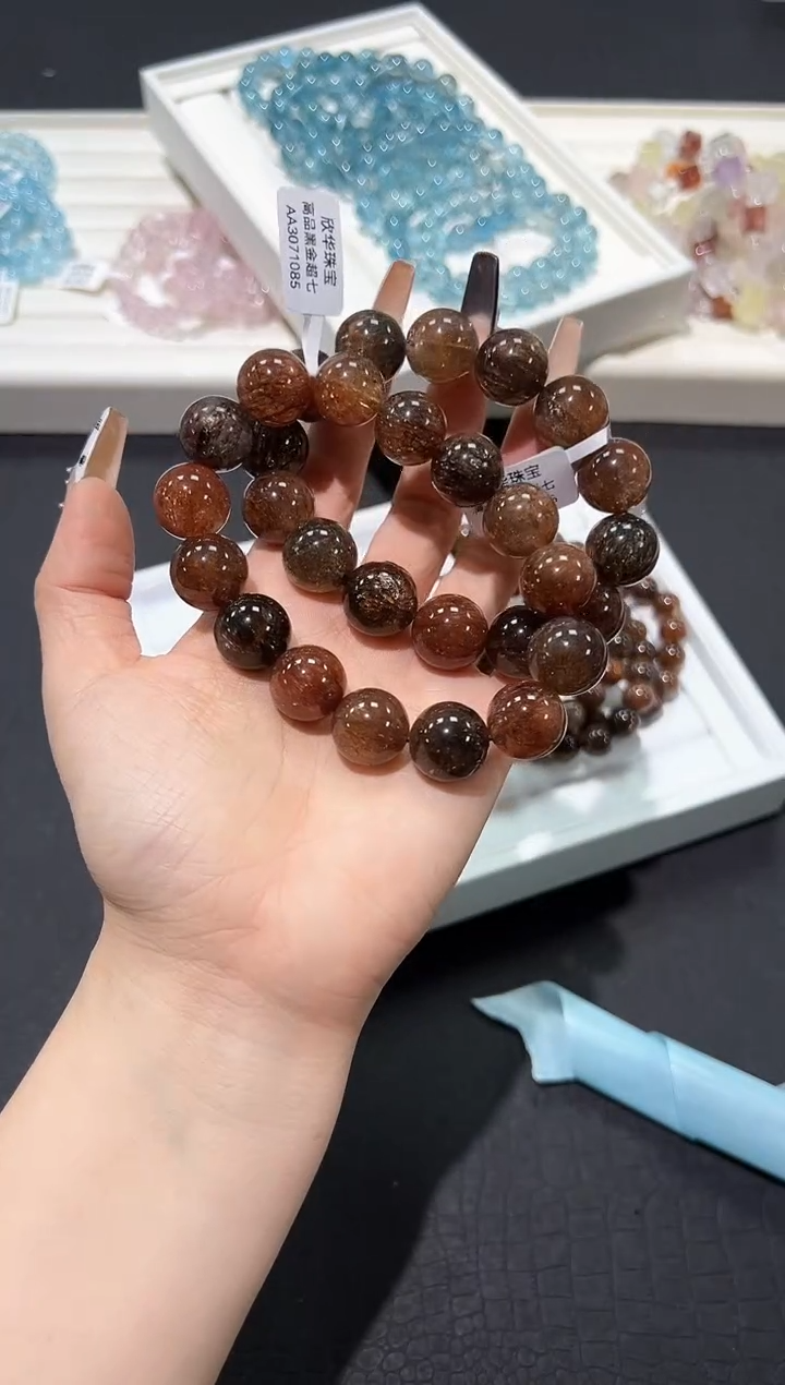 水晶手链未镶嵌98i多样性发其一【1条】默认微瑕15mm