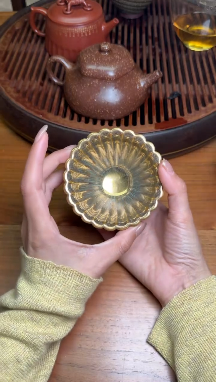 茶盏范泽峰金丝菊蕊89