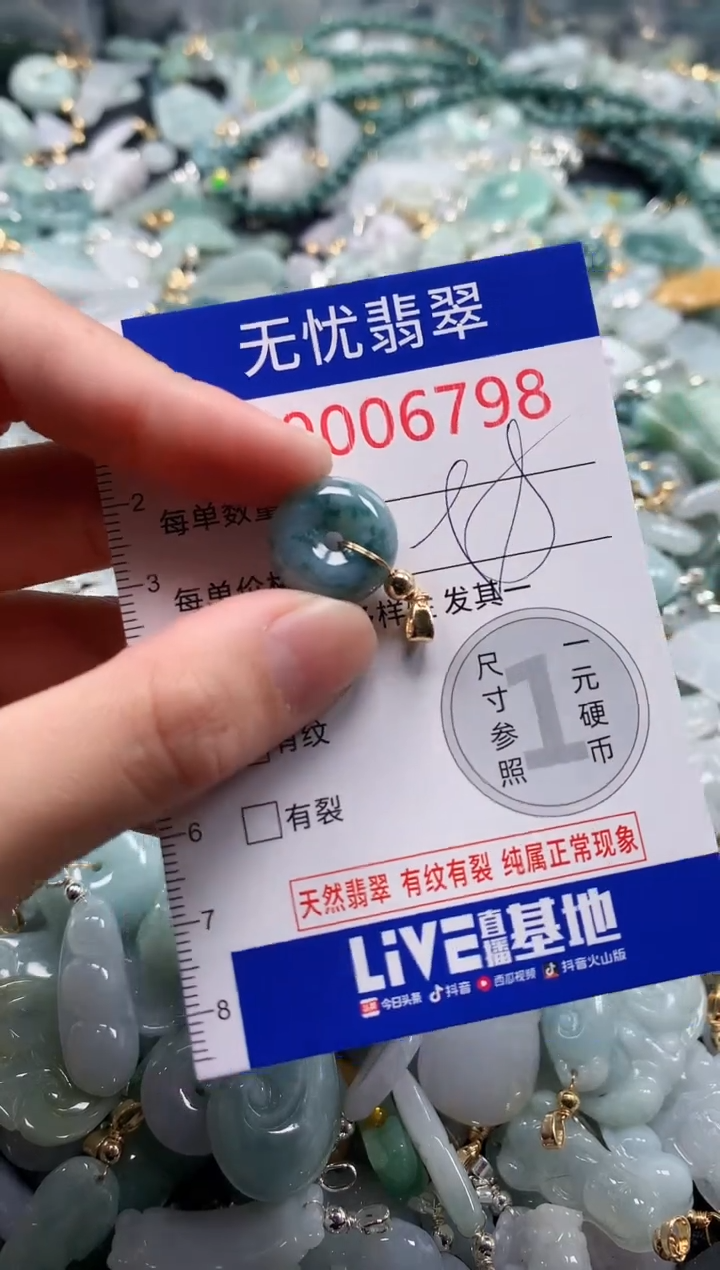 翡翠未镶嵌吊坠(不含链)6798