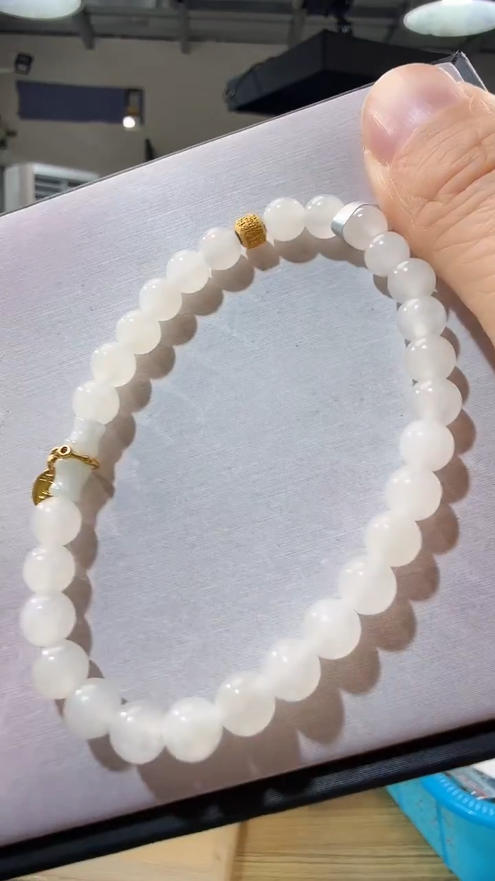 未镶嵌手链和田玉优0355 约5mm 多样性发一件 