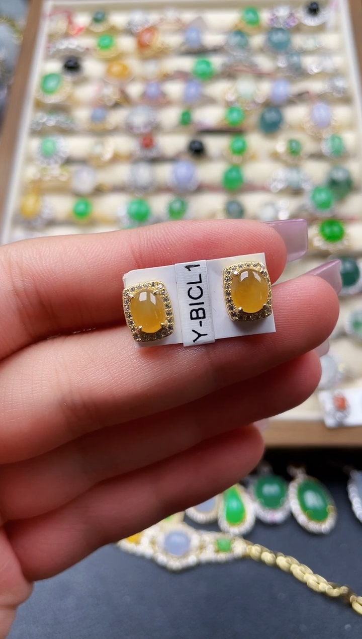 银S925镶嵌戒指翡翠222