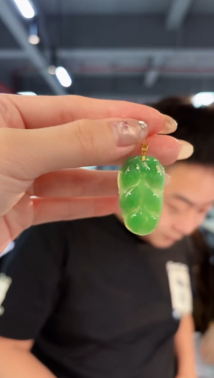 【闪购商品】翡翠颈饰18K金镶嵌缅料A货/支持复检/一件