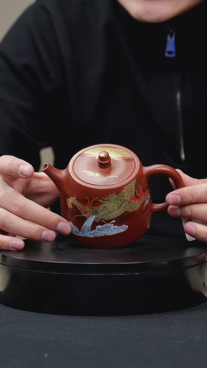 【闪购商品】紫砂茶壶106贴绘汉铎手工紫砂壶