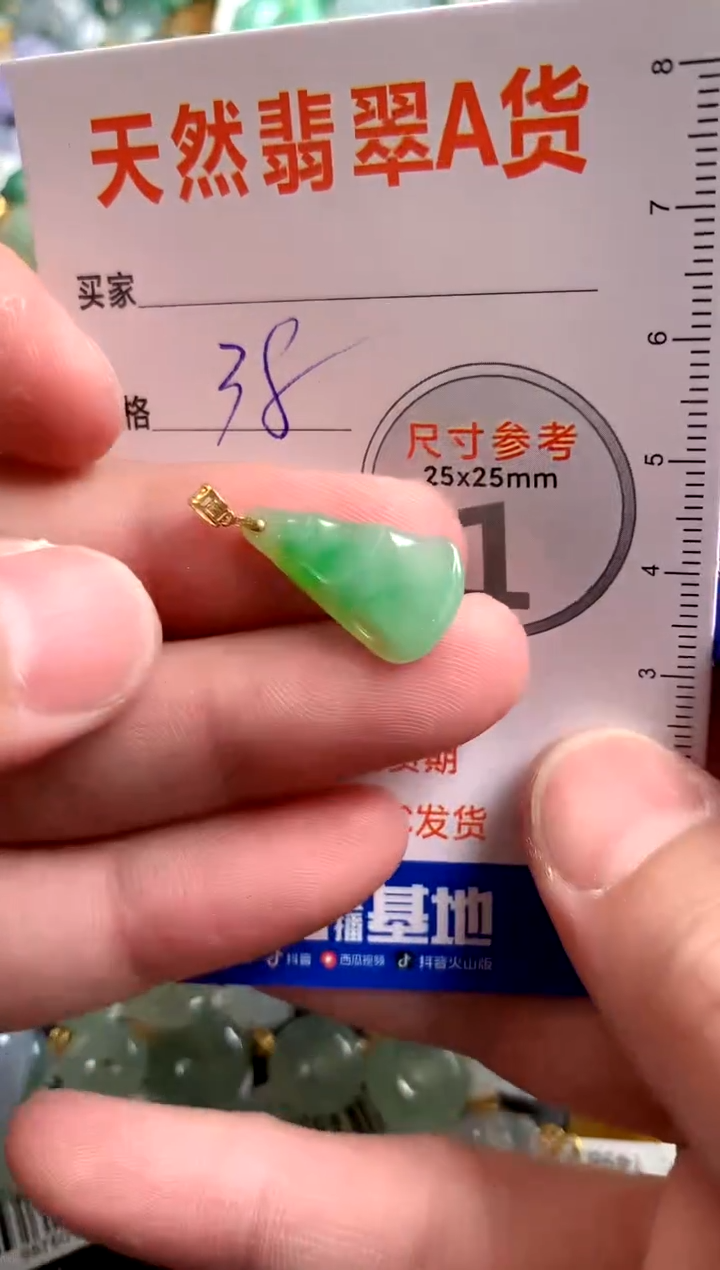 【闪购商品】翡翠颈饰18K金镶嵌13003516