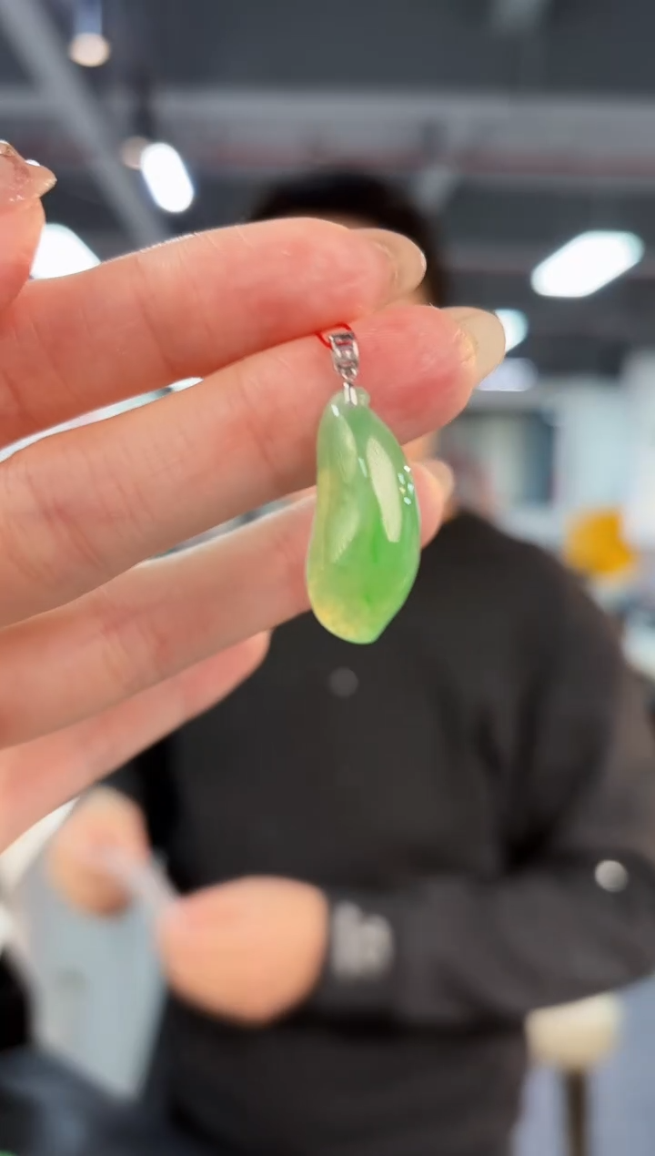 【闪购商品】翡翠颈饰18K金镶嵌缅料A货/支持复检/一件