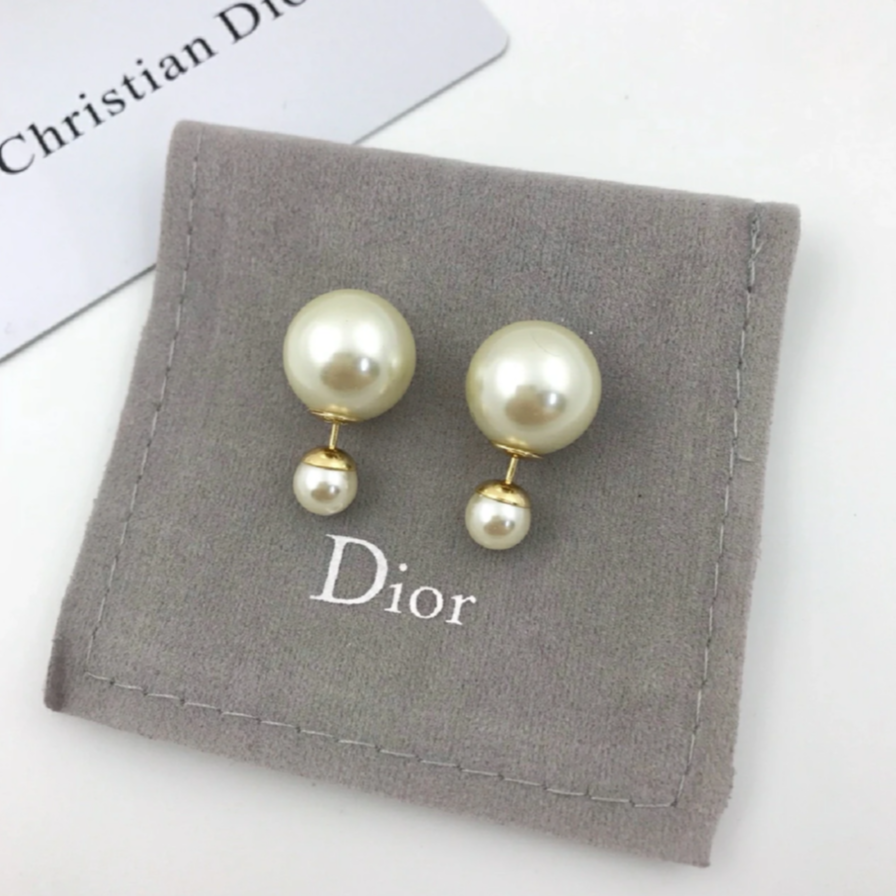 99新 DIOR/迪奥 汤/P235704276/ 珍珠 耳钉