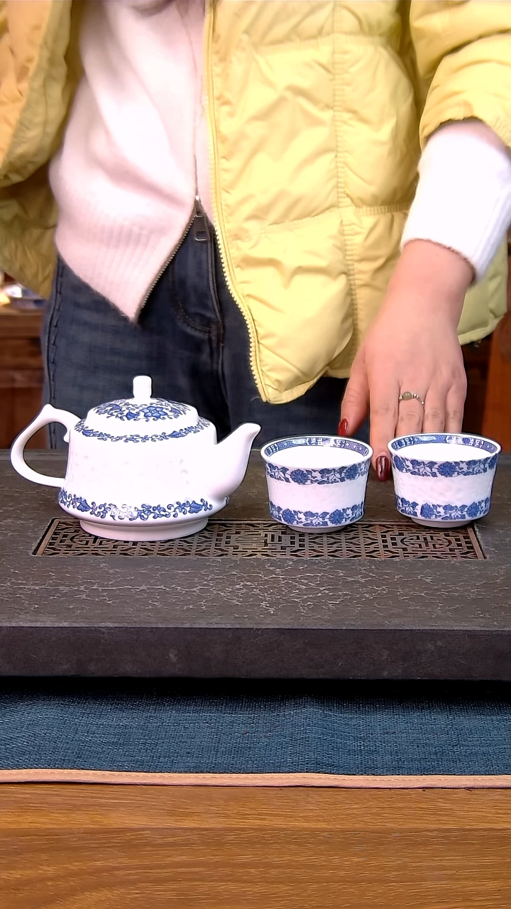 简装家用款3件套 老陶泥开片纹陶瓷茶具