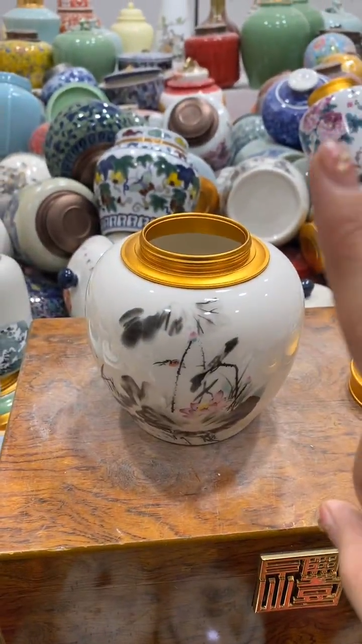 摆件陶茶叶罐密封罐储存罐