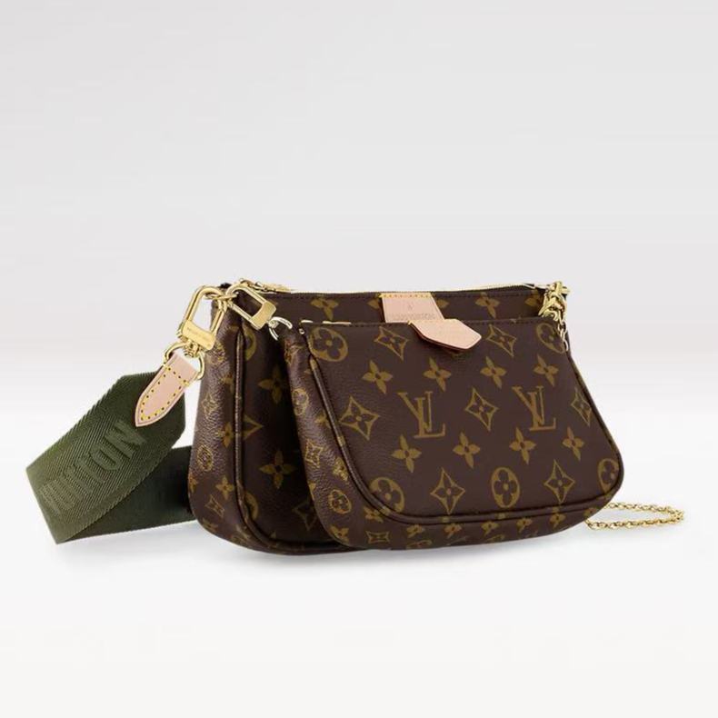 99新 LouisVuitton/路易威登 经典老花五合一单肩斜挎包