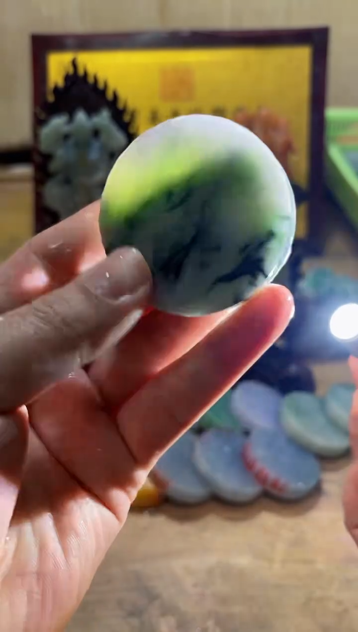 未镶嵌挂件翡翠A货常星6589